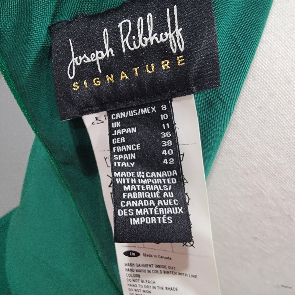 Joseph Ribkoff Signature Label Emerald Green Sleeveless Wide-Leg Jumpsuit - Picture 7 of 7